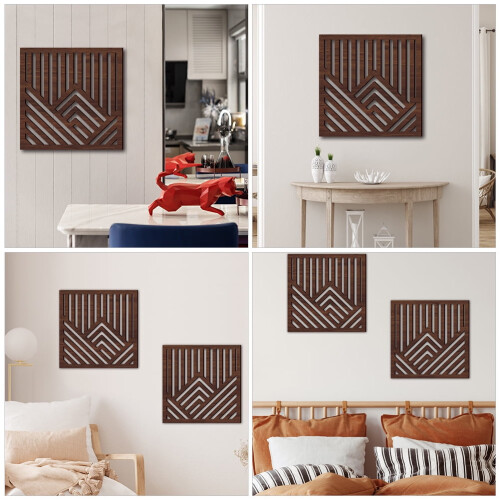 2Mountain Wood Wall Hangings - Hollowed Panels 1