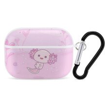 Kawaii Axolotl -kotelo Airpods Prolle - langaton lataus, söpö muotoilu naisille