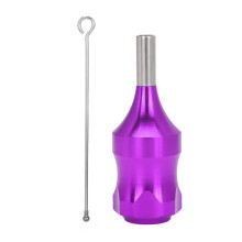 28mm Aluminum Tattoo Machine Grip Purple Anti Slip Lightweight for Cartridge Needles