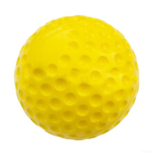 PU Baseball Softball Training Balls, Dimpled Pitching Machine Compatible, 9 and 12 Inch, Yellow