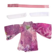 (7.5cm,Purple)1/12 Scale Female Doll Kimono Set Sturdy Miniature for 6 inch Action Figures Red