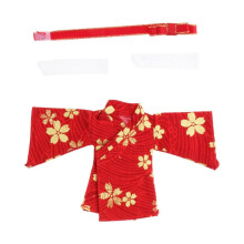 (7.5cm,Red)1/12 Scale Female Doll Kimono Set Sturdy Miniature for 6 inch Action Figures Red