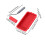 (3PCS,Red)Paint Roller Tray Kit Wall Decor Hand Tool Washable Wood Glue Applicator Kit 3PCS 2