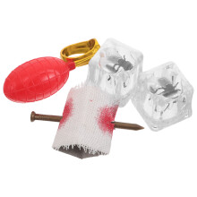 8Pièces Farces Halloween Anneaux Faux Insectes Colorés