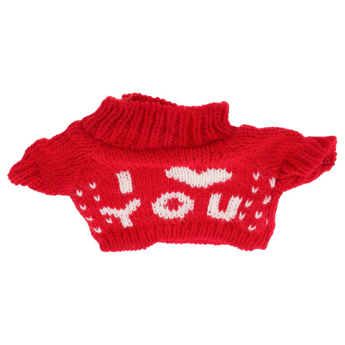 2Pièces Costume Ours Rouge En Laine, Pull Doux Et 1