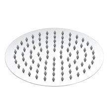 3Pcs Stainless Steel Round Shower Head Ultra-Thin High Pressure Silver