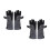 2Pairs Practical Grey Protective Gloves Industry Hand Protection Gear 8