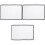 3 Pcs Portable Projection Screen Projector White Curtain 3