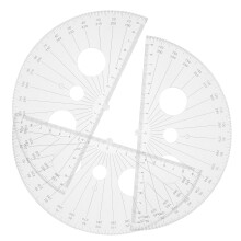 15Pcs Precision Clear Plastic Protractors 180 Degree Geometric Rulers