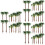 90Pcs Durable Plastic Mini Trees for Model Train Layout and DIY Decor 7