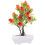 3Pcs Lifelike Potted Artificial Pomegranate Tree Desktop Decor 1