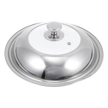 3Pcs Thickened Glass Pan Lids Anti-Scald Pot Covers for Kitchen Use