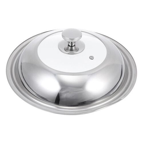 3Pcs Thickened Glass Pan Lids Anti-Scald Pot Covers for Kitchen Use