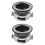 2Pcs Waste Disposer Accessory Easy Install Black Stainless Steel Set 5