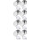 8 Sets Piano Keyboard Note Strip Numbered Labels For 61 Keys 8