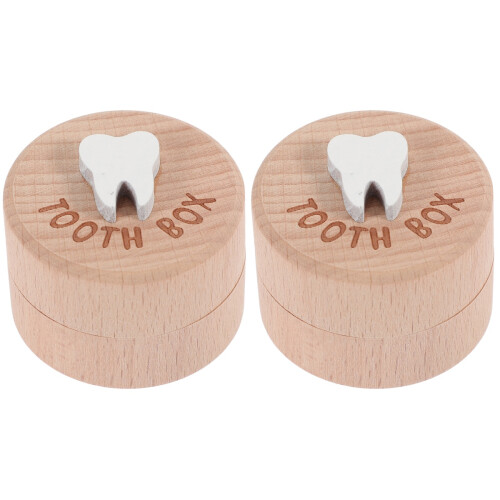 2 Count Baby Tooth Box Toothpicks Toothpaste Holder Umbilical Cord 2