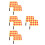 8 Pcs Football Flags Referee Flags Referee Equipments Handheld Flag 5