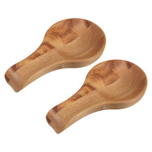 8Pcs Farmhouse Style Wood Spoon Rest Set for Kitchen Counter and Stove