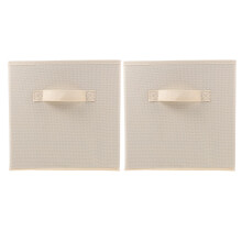 2 Pcs Fabric Storage Box Folding Holder Wardrobe Sundries Organizer