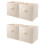 2 Pcs Fabric Storage Box Folding Holder Wardrobe Sundries Organizer 5