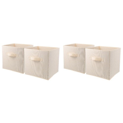 2 Pcs Fabric Storage Box Folding Holder Wardrobe Sundries Organizer 1