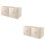 2 Pcs Fabric Storage Box Folding Holder Wardrobe Sundries Organizer 6