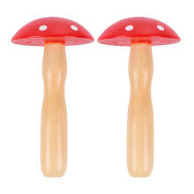 6Pcs Red Wood Patching Mushrooms DIY Sewing Tools Lightweight Portable