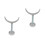 2 Pcs Alloy Guardrail Fitting Gate Fence Fixator Silver 10