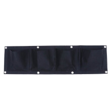 3pcs Vertical Wall Hanging 4-Pocket Felt Grow Bag Outdoor Wall Planter Hanging Garden Pouches For Small Space Home Decor