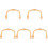 5Pcs Bamboo Teapot Handles Replacement Ergonomic Beige Kettle Grips 4