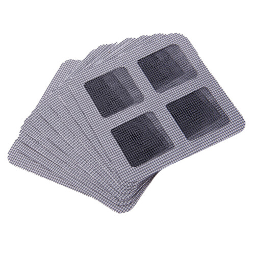 42Pcs Window Screen Repair Net Dark Grey Self-Adhesive Patch for Home
