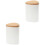 2Pcs Plastic Toothpick Holder With Bamboo Lid 3