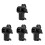 4Pcs Black ABS Projector Stand Pivot Adjustable Angle for Home Use 4