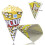 300Pcs Popcorn Paper Bags Cone Shape Multi Color 2