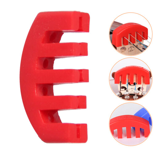 4 Pcs Violin Mute Shoulder Rest Stringed Musical Instruments Red 1