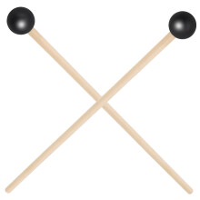 2Pairs Premium Wood Tongue Drum Sticks Black Percussion Mallets Set