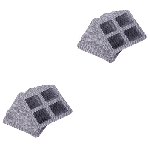 42Pcs Window Screen Repair Net Dark Grey Self-Adhesive Patch for Home 2