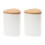 2Pcs Plastic Toothpick Holder With Bamboo Lid 2