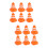 12 Pcs Practical Roadblock Sign Toys Traffic Cone Educational Tool 6
