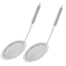 10 Pcs Fine Mesh Skimmer Spoon Stainless Steel Oil Filter For Hot Pot