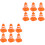 12 Pcs Practical Roadblock Sign Toys Traffic Cone Educational Tool 3