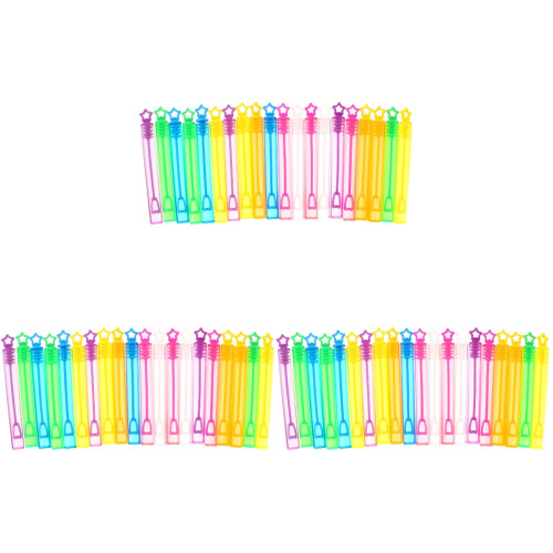 60 Pcs Empty Bubble Bottle Set With Bubble Wand Stick Random Color 2