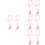 8Pcs Classic Pink Polyester Graduation Cords for Grad Decoration 6