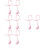8Pcs Classic Pink Polyester Graduation Cords for Grad Decoration 7