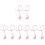 8Pcs Classic Pink Polyester Graduation Cords for Grad Decoration 2