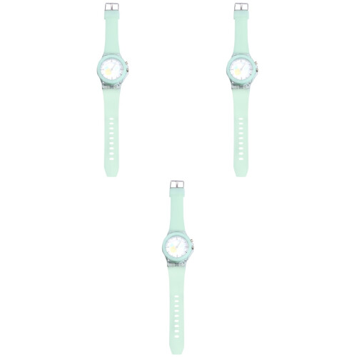3pcs Watch Glowing Blue Buckle Material: Metal 2