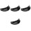 4Pcs Outdoor Black Motorcycle Helmet Visor Replacement with Sun Shade 4