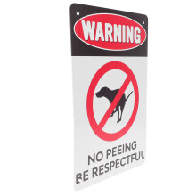 5 Count No Peeing Dog Sign Vintage Tin Painting 30.00x20.00x0.20cm