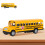 2 Pcs School Bus Model Toy Alloy Pull Back Car For Kids 4