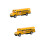 2 Pcs School Bus Model Toy Alloy Pull Back Car For Kids 8